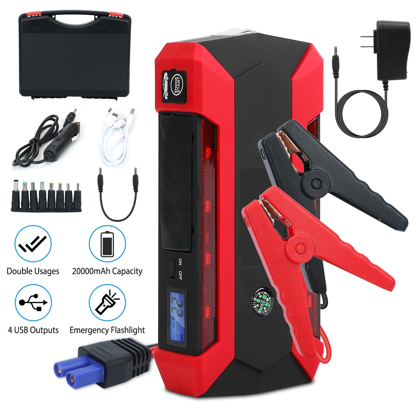 iNova Car Jump Starter Booster 1000A Peak 20000mAh 12V Battery Charger