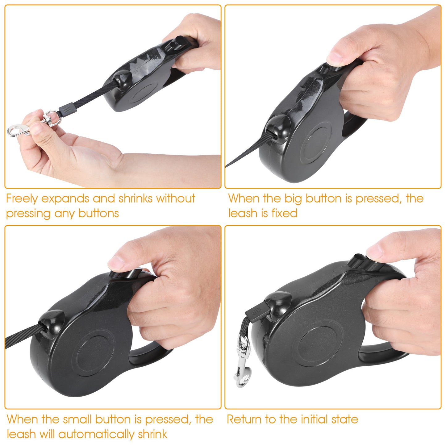 Retractable Dog Leash 16FT Extendable Range Heavy Duty Dog Walking Leash