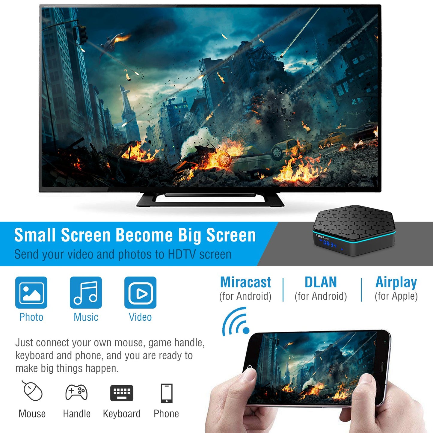 Android 7.1 TV Box Amlogic S912 Octa Core 3GB / 32GB UHD 4K Streaming Media Player