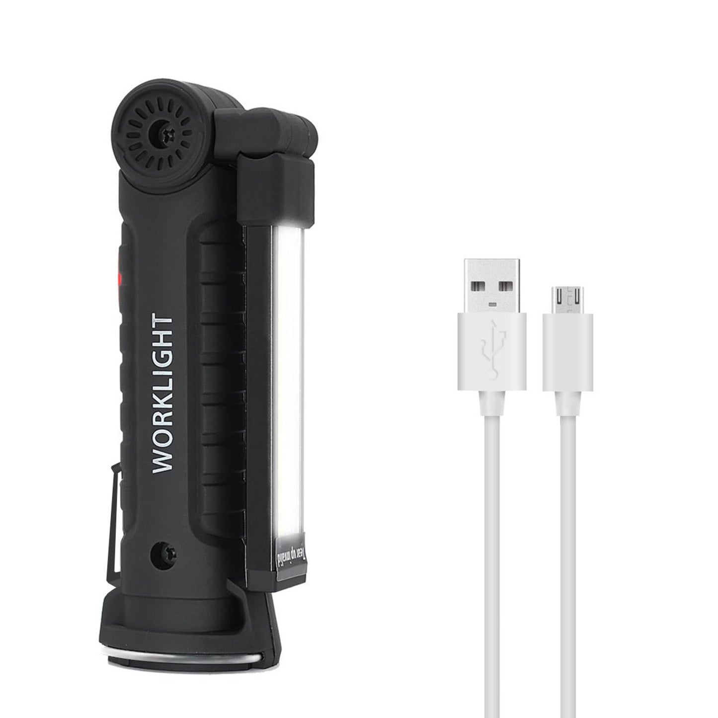 Rechargeable COB LED Slim Work Lights Folding Magnetic Flashlight