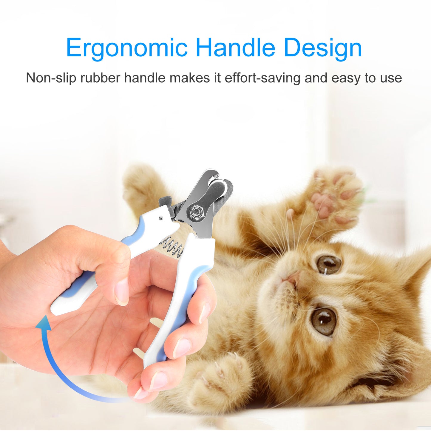 Dog Nail Clippers Pet Cat Nail Toe Trimmer Stainless Steel Grooming Tool