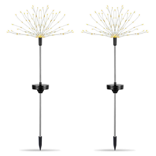 2Pcs Solar Powered Starburst Lights 240 LEDs Firework Lamp