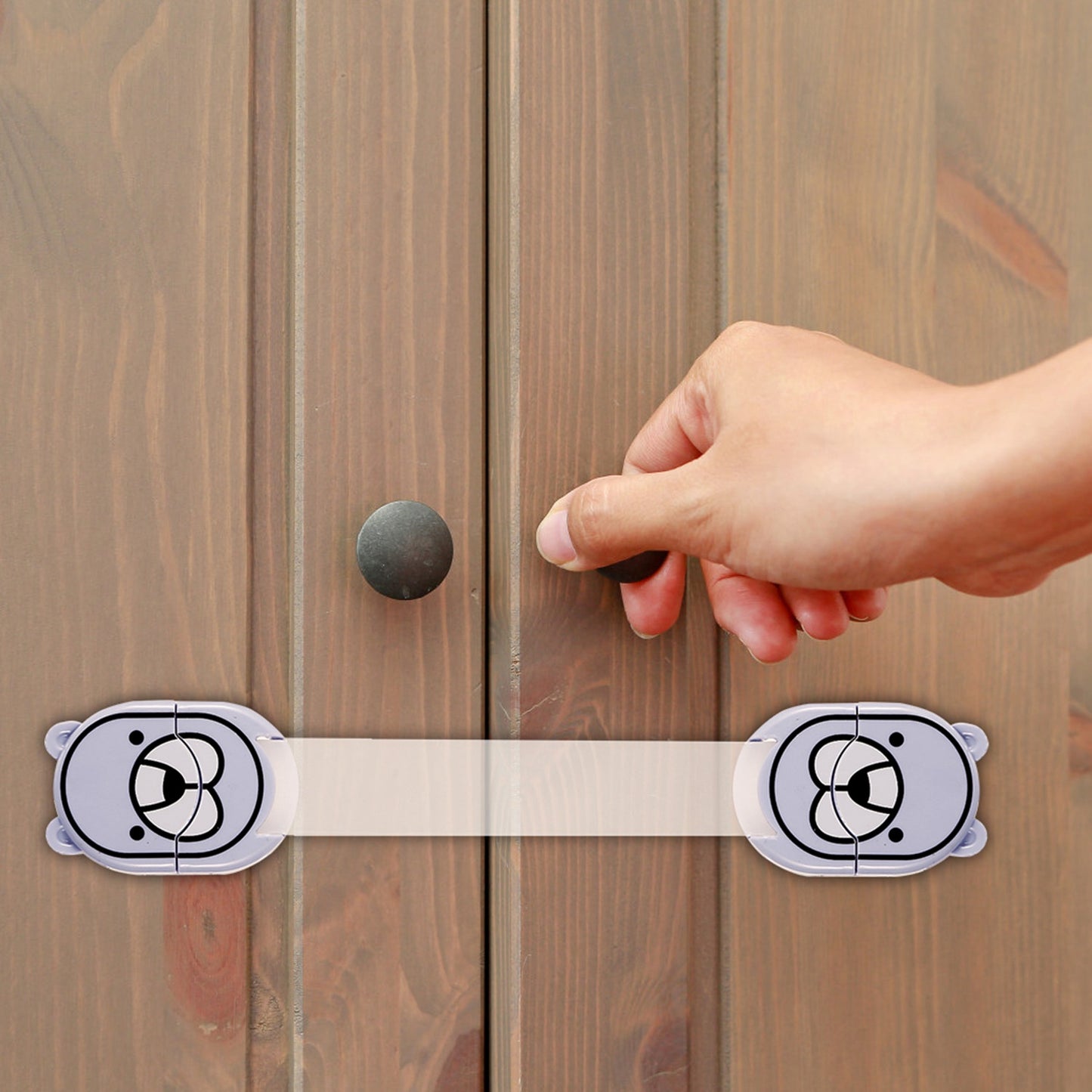 5Pcs Kids Safety Locks w/ 5 Furniture Corner Protectors Drawer Cabinet Strap Locks