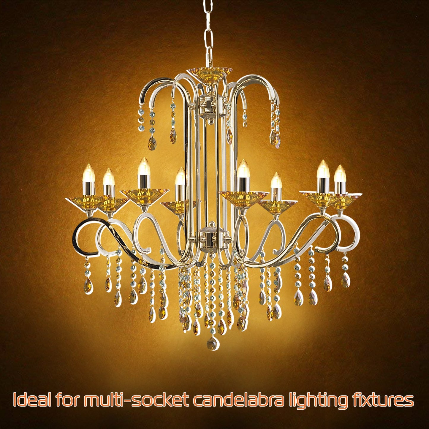 4pcs 5W E12 Candelabra Bulbs 600 LM 50W Equivalent Candle Light