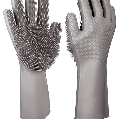 Magic Silicone Brush Dishwashing Gloves - Thumbnail 5