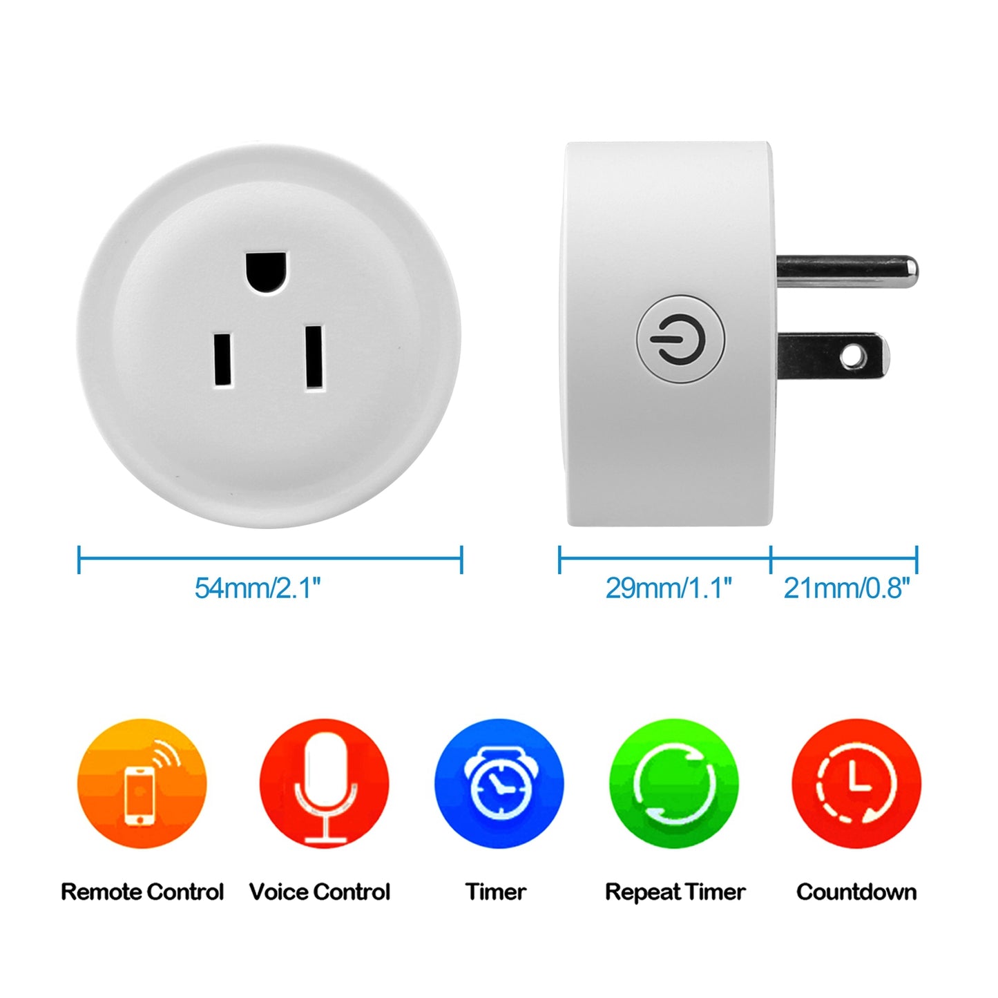 WiFi Smart Plug Outlet Wireless Smart Socket APP Remote Voice Control Timer