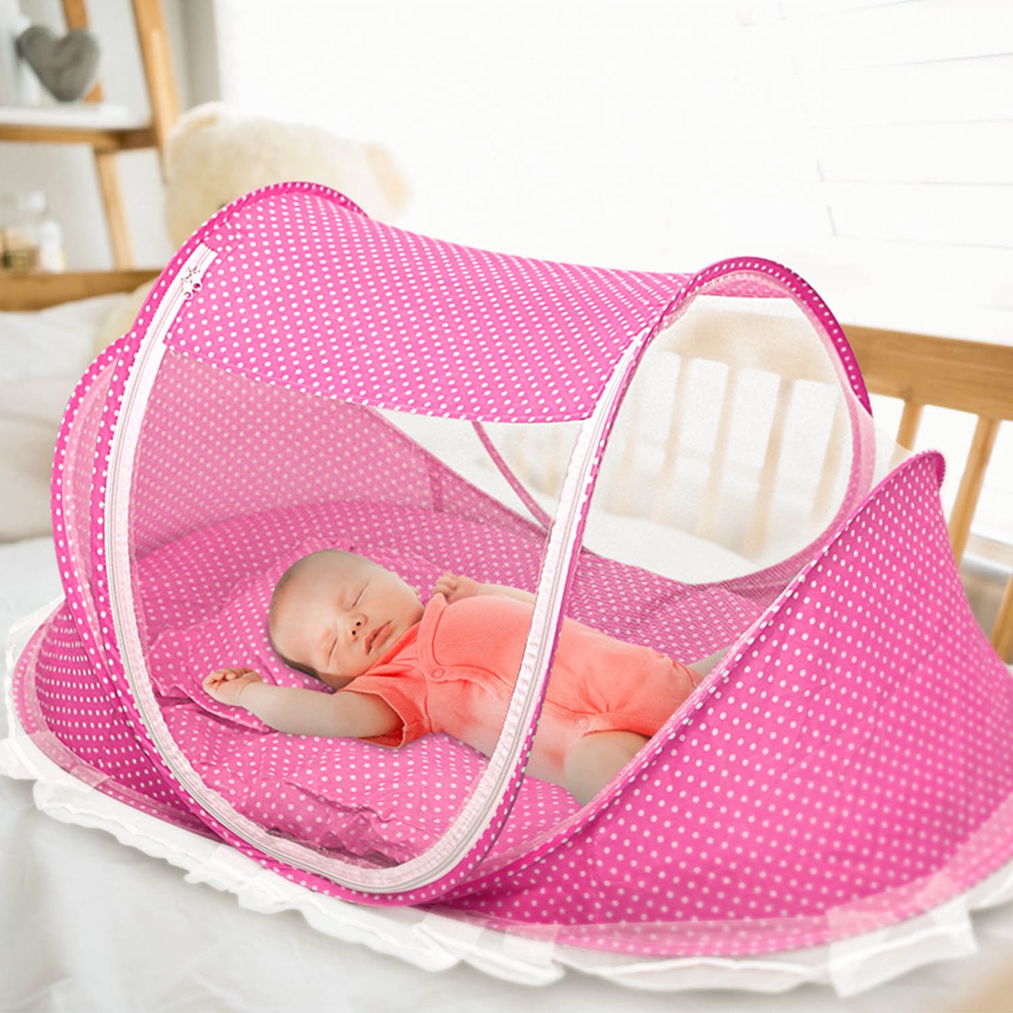 Foldable Baby Travel Bed Portable Infant Mosquito Net Tent