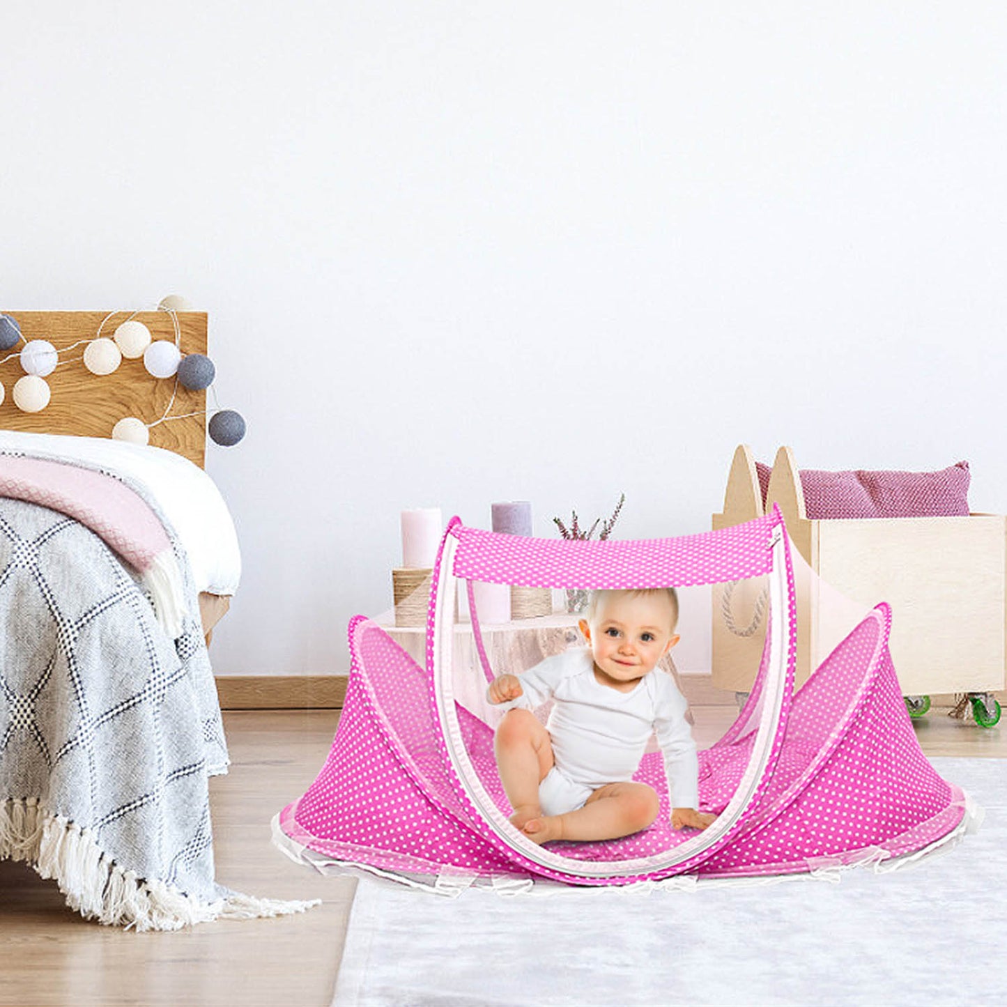 Foldable Baby Travel Bed Portable Infant Mosquito Net Tent