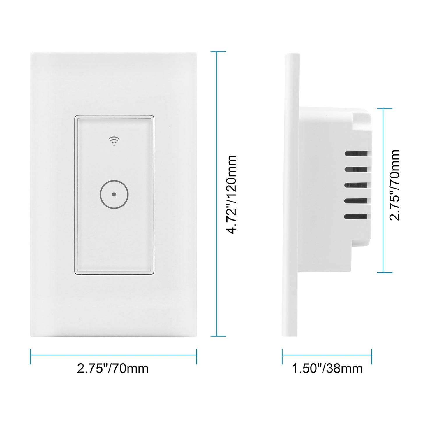 Smart WiFi Light Switch Touch In Wall Remote Controller