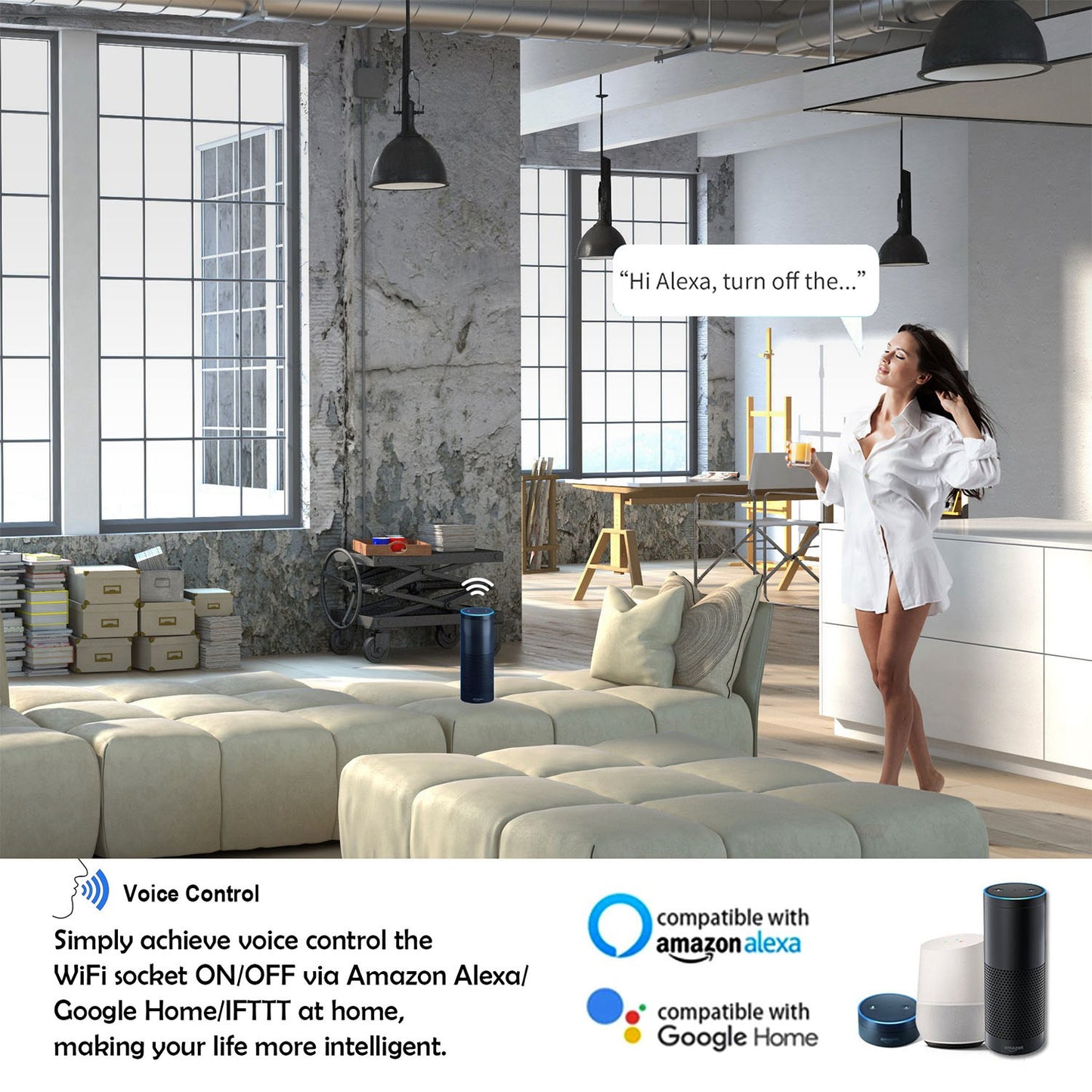 Smart WiFi Light Switch Touch In Wall Remote Controller