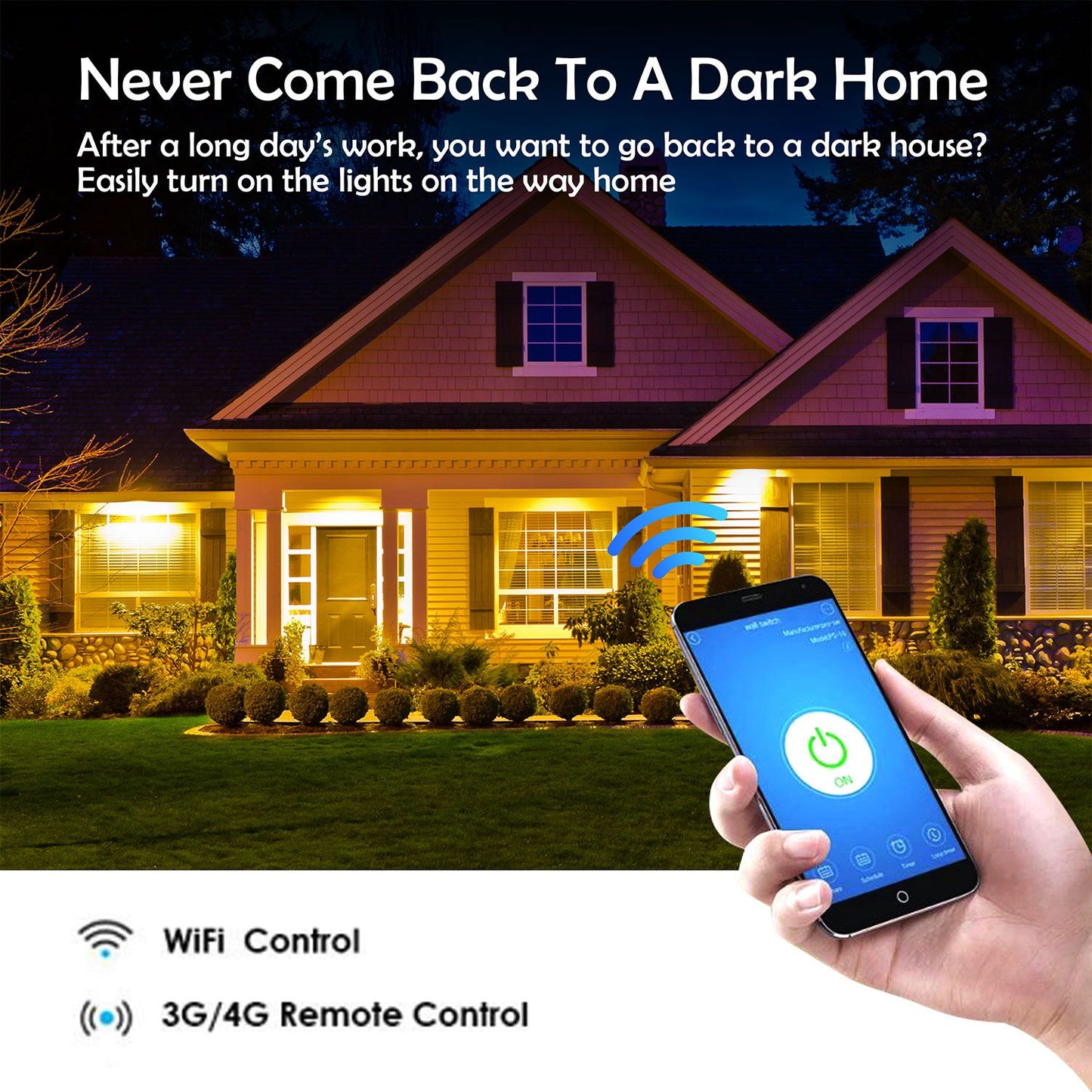 Smart WiFi Light Switch Touch In Wall Remote Controller
