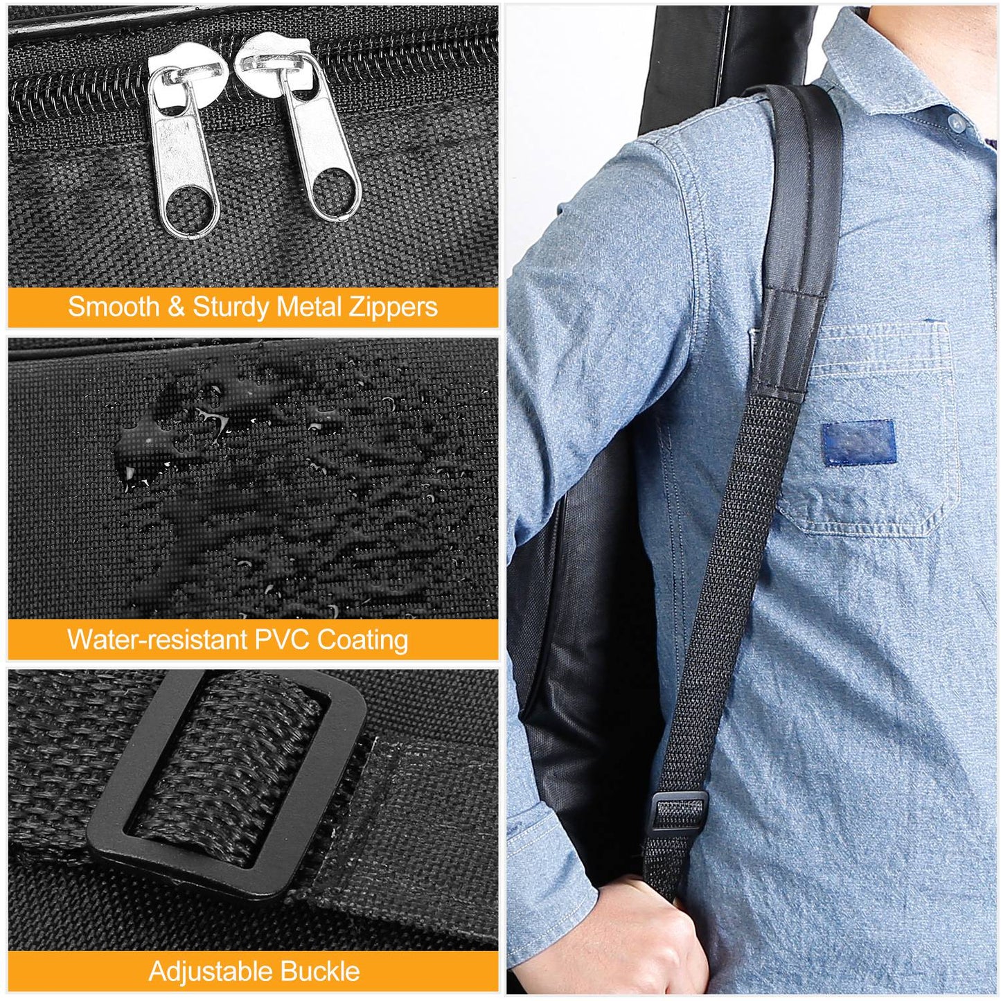 41in Guitar Backpack Adjustable Shoulder Strap Water-resistant Guitar Carry Bag