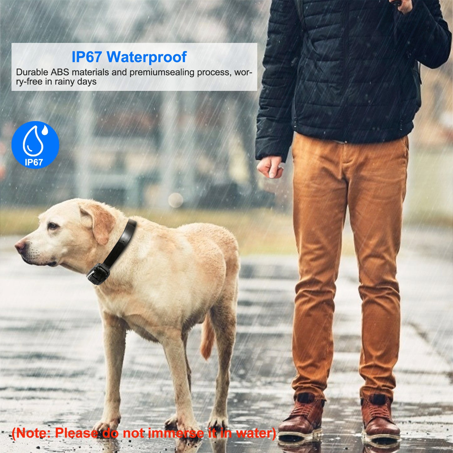 Dog Training Collar Receiver IP67 Waterproof Dog Bark Shock Collar[GPCT1300Receive Only]