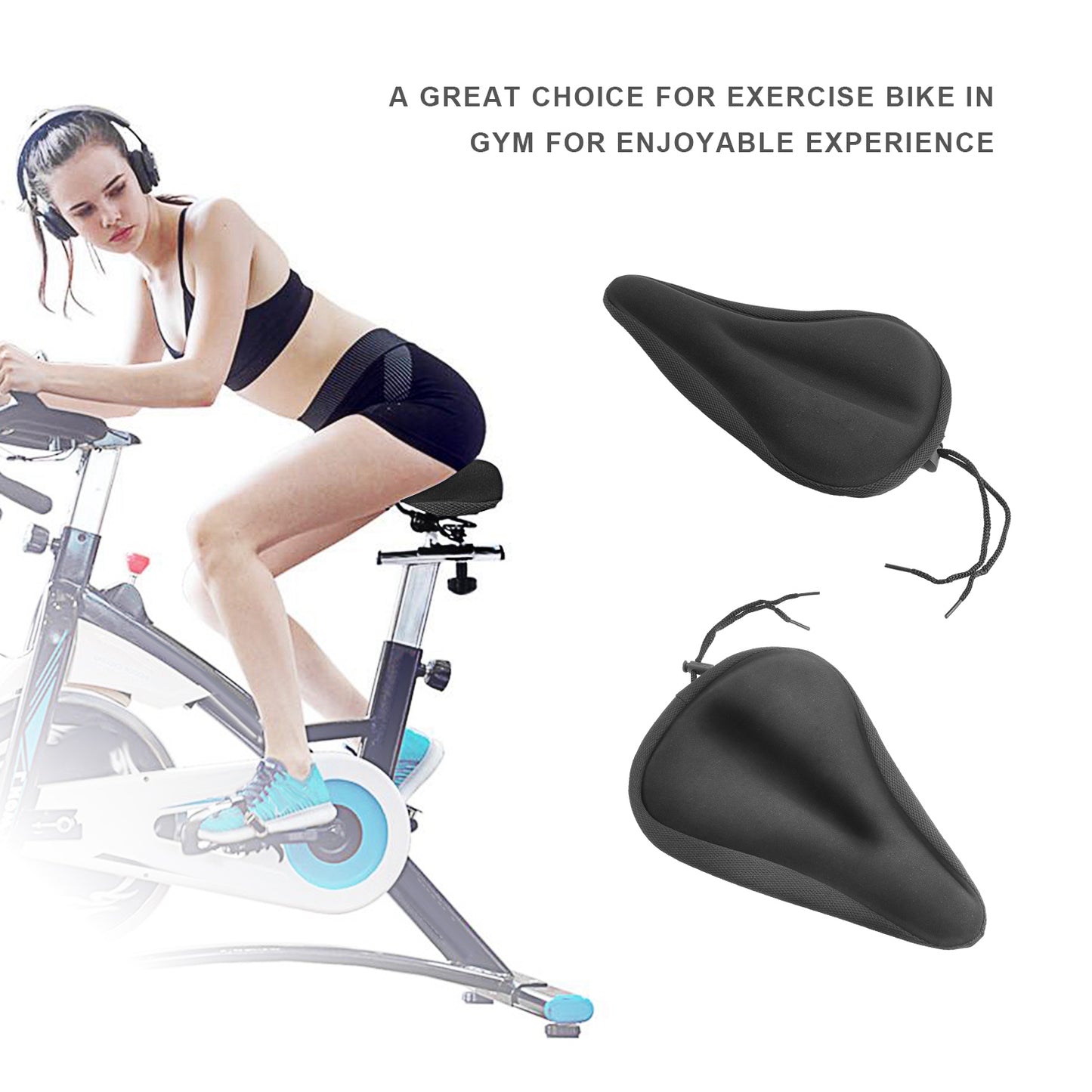 Bike Seat Cover Anti-Slip Comfortable Bicycle Padded Saddle Cover