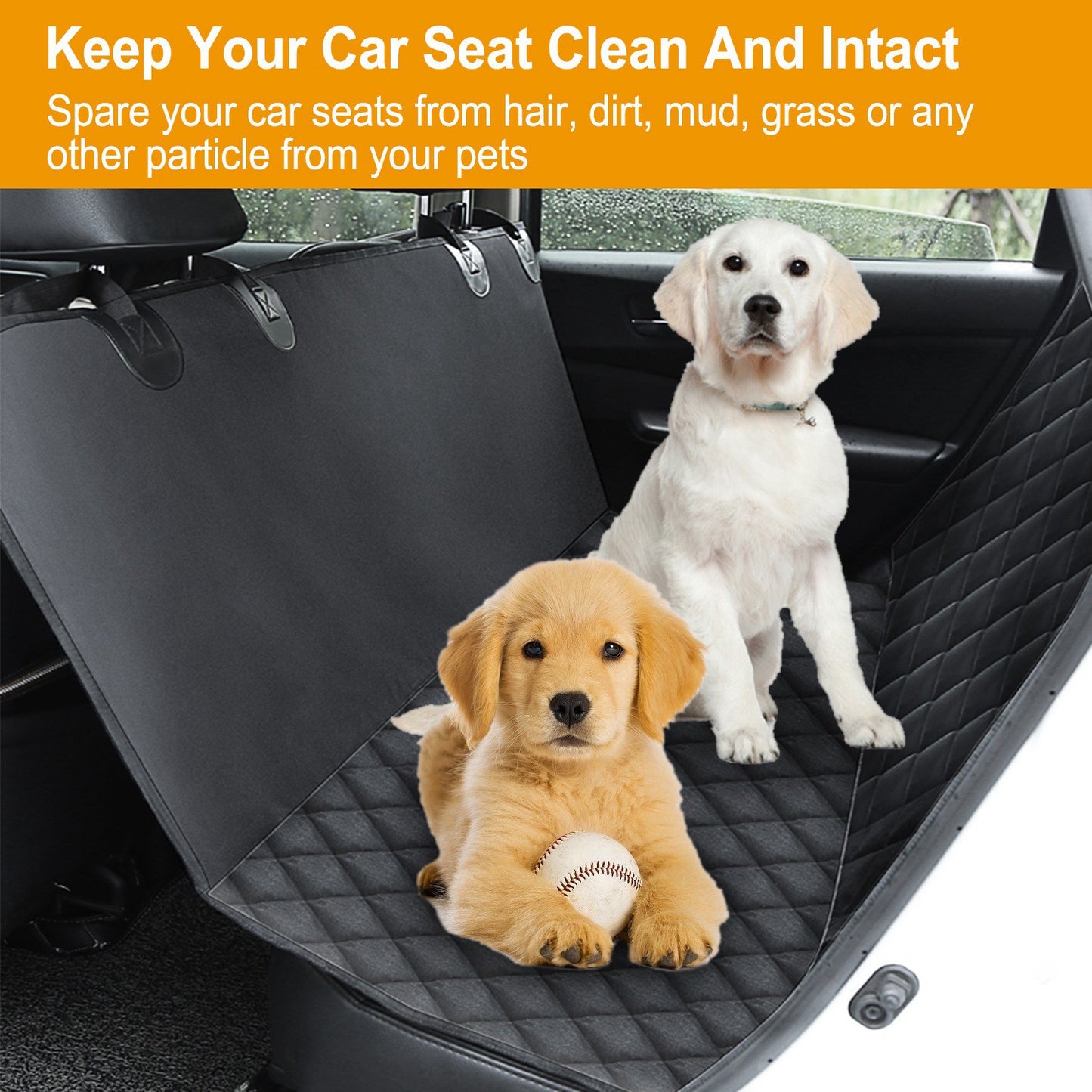 Waterproof Dog Car Seat Cover Scratchproof Pet Hammock Protector Rear Seat