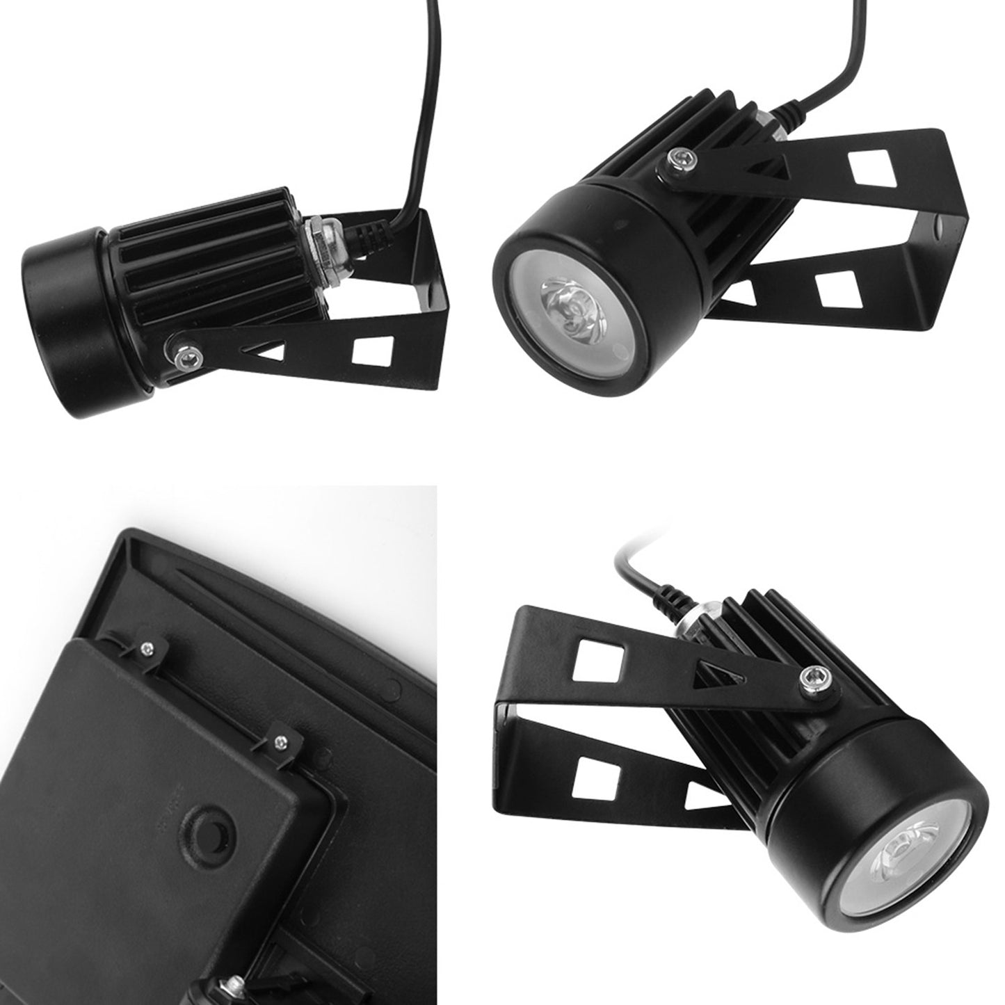 Twin Solar Spotlight Outdoor Light Sensor Lamps Wall Lawn Garden Pathway