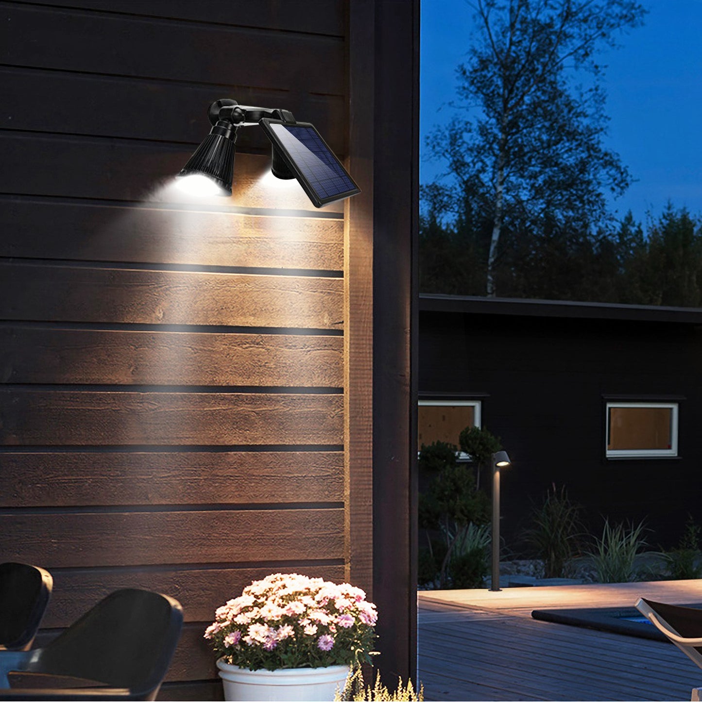 Solar Lights Outdoor Solar Power Motion Sensor Spotlights 2000lm Security Lights