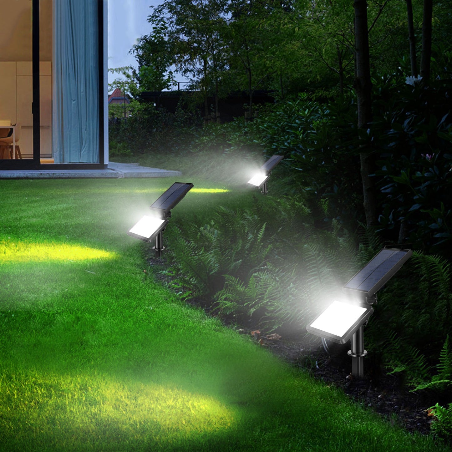 48 LEDs Solar Spotlight Outdoor Light Sensor Wall Lawn Garden Lamp