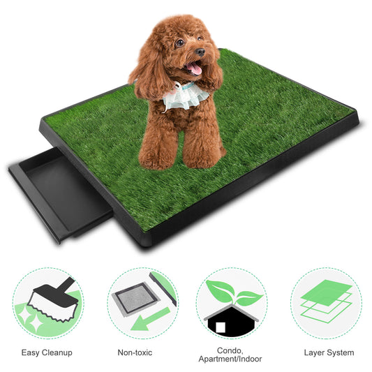 Dog Potty Training Artificial Grass Pad Pet Cat Toilet Trainer Mat Puppy Loo Tray