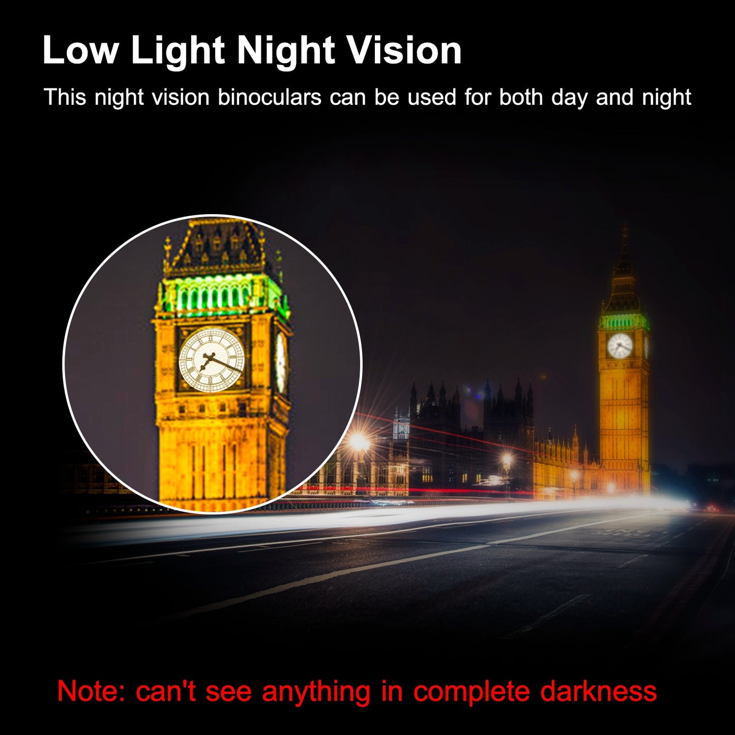 Portable Zoom Binoculars with FMC Lens Low Light Night Vision