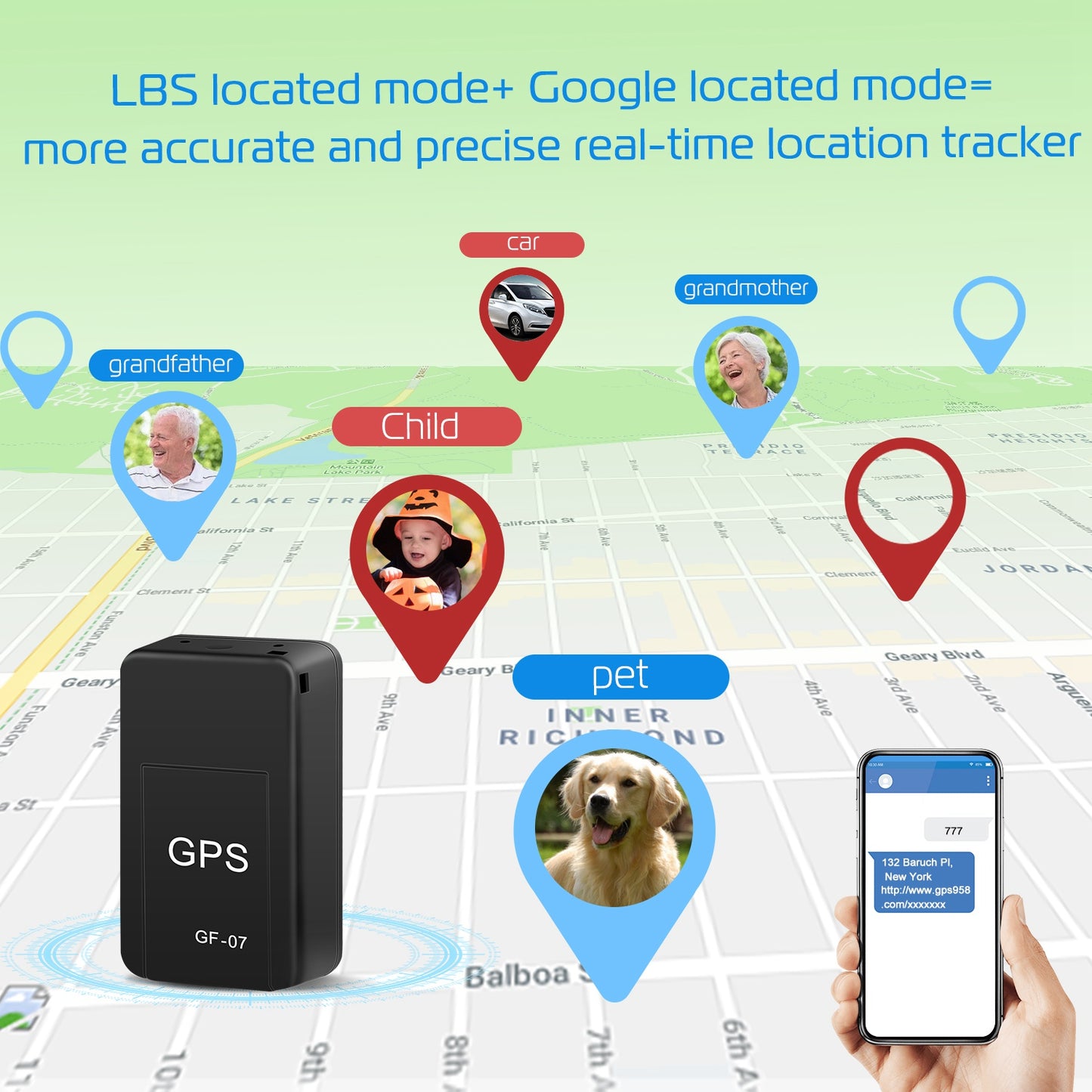 GPS Tracker Magnetic GSM GPRS GPS Tracker Anti-theft Car Kids Tracking Locator