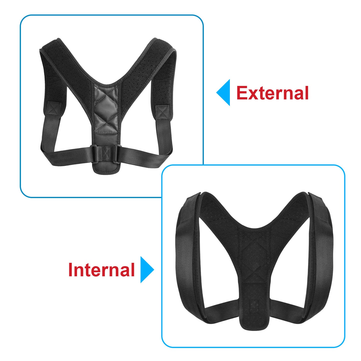 Back Posture Corrector Adjustable Upper Back Braces Clavicle Support