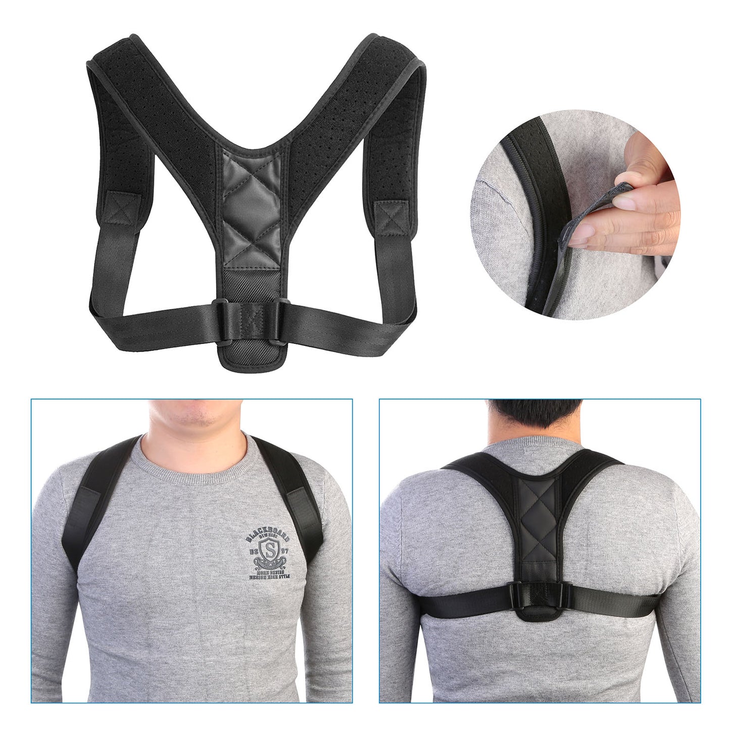 Back Posture Corrector Adjustable Upper Back Braces Clavicle Support