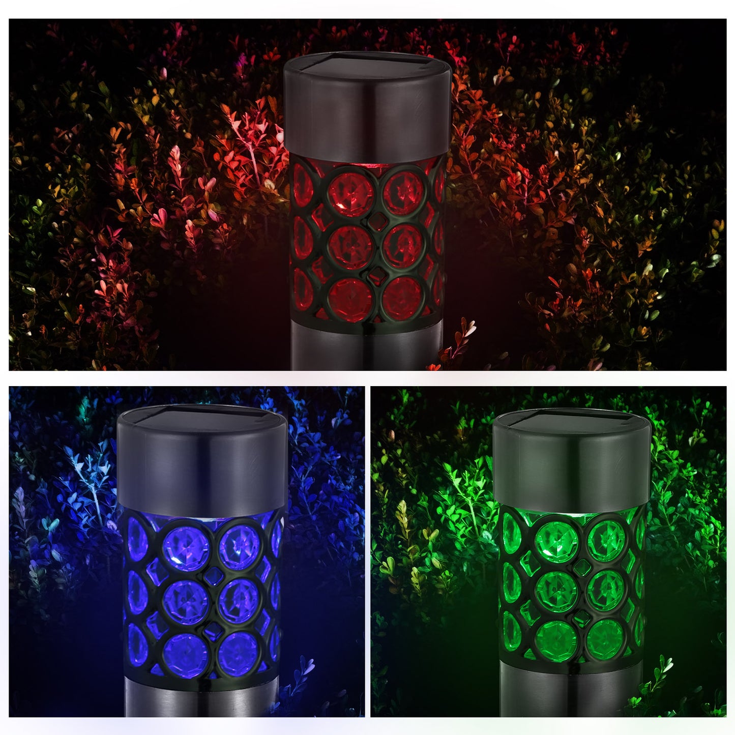 6 Pack Outdoor Solar Light IP44 Waterproof RGB Garden Lamp