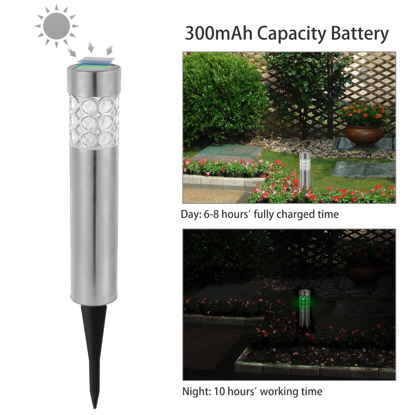 6 Pack Outdoor Solar Light IP44 Waterproof RGB Garden Lamp