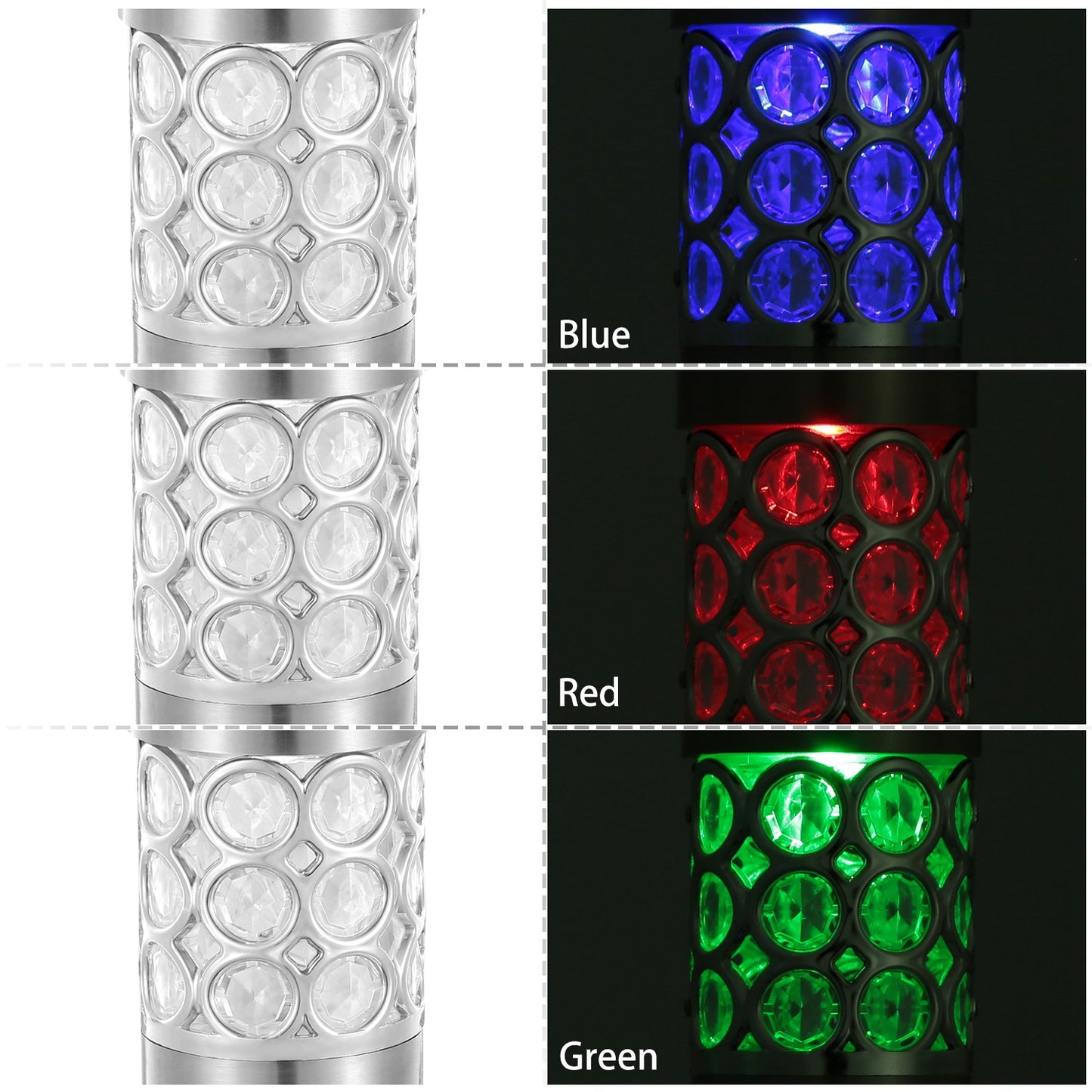 6 Pack Outdoor Solar Light IP44 Waterproof RGB Garden Lamp