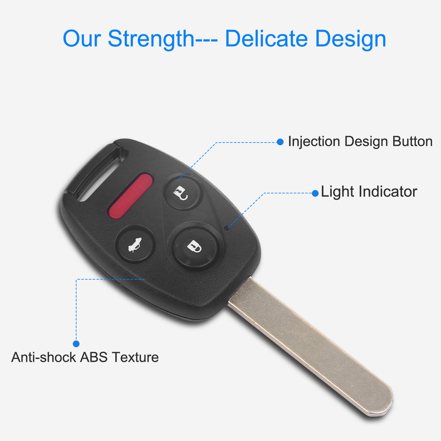 Fit For Honda Accord 2003-2007 Remote Keyless Entry Shell Button Car Key Fob