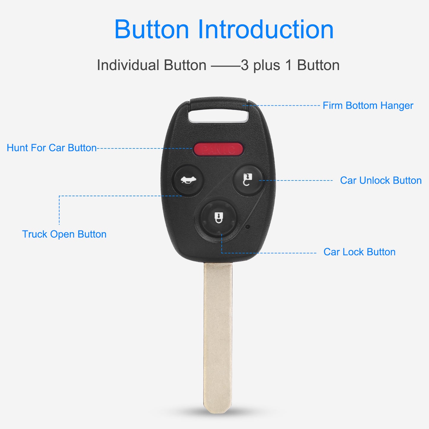 Fit For Honda Accord 2003-2007 Remote Keyless Entry Shell Button Car Key Fob