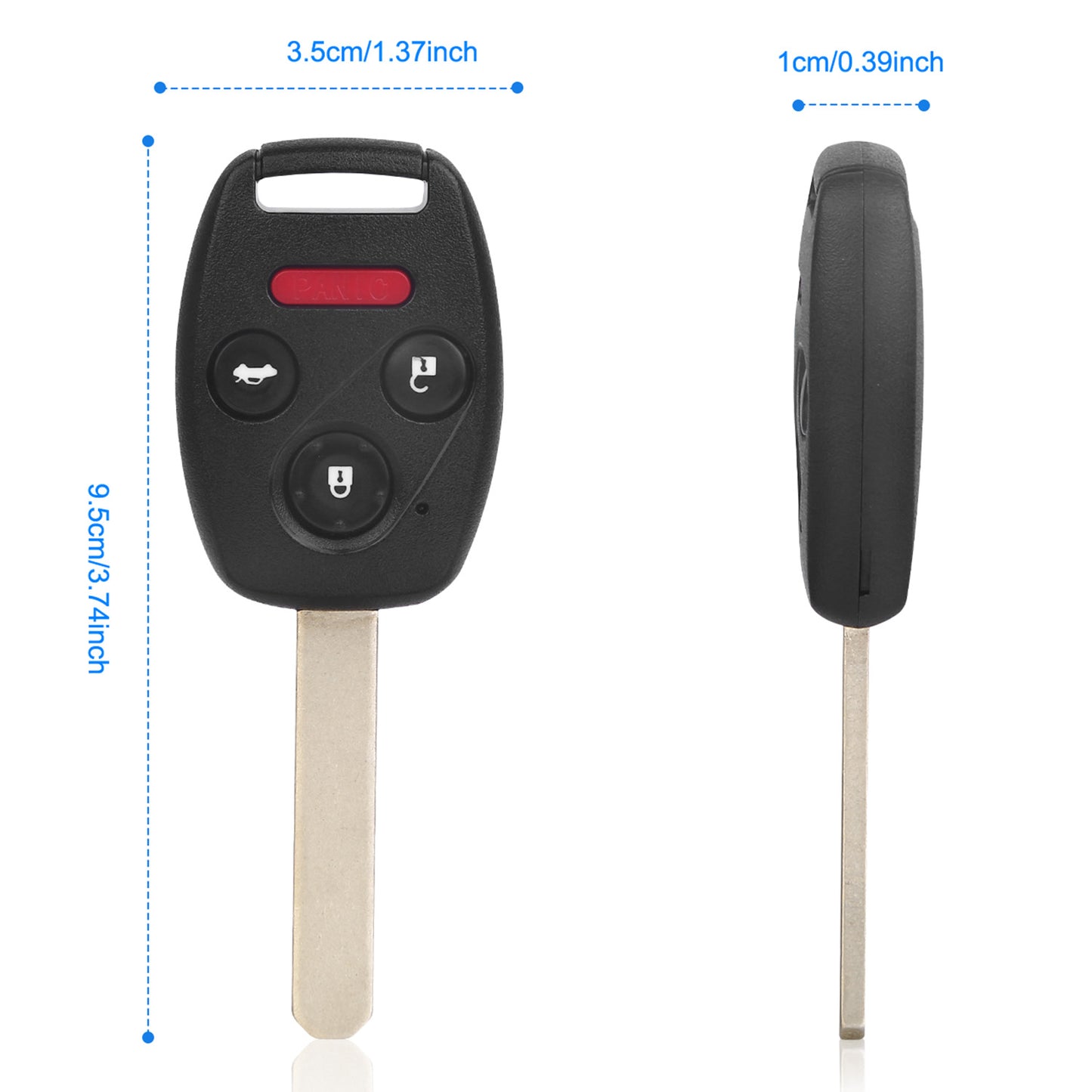 Fit For Honda Accord 2003-2007 Remote Keyless Entry Shell Button Car Key Fob