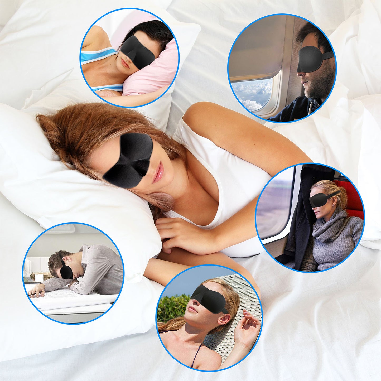 3D Sleep Mask Soft Blindfold Sleeping Eye Mask Eyeshade