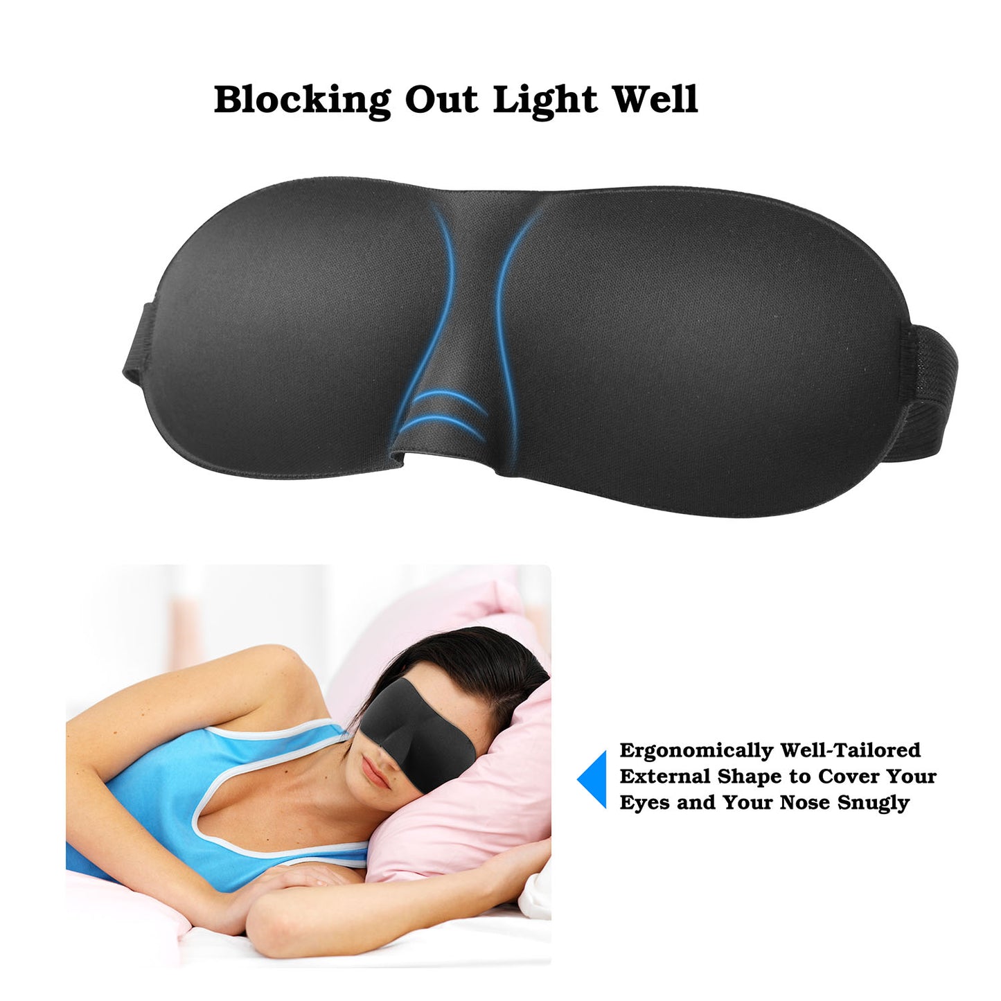 3D Sleep Mask Soft Blindfold Sleeping Eye Mask Eyeshade