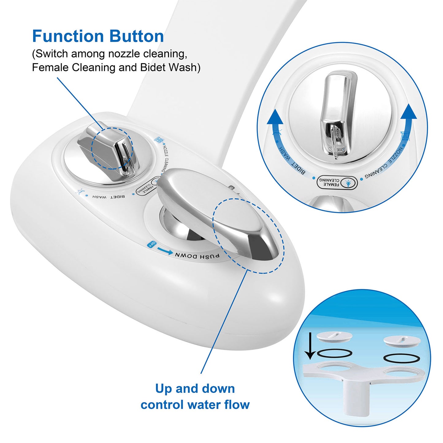 Cold Water Spray Bidet Self-Cleaning Dual Nozzle Bidet/Feminine Wash