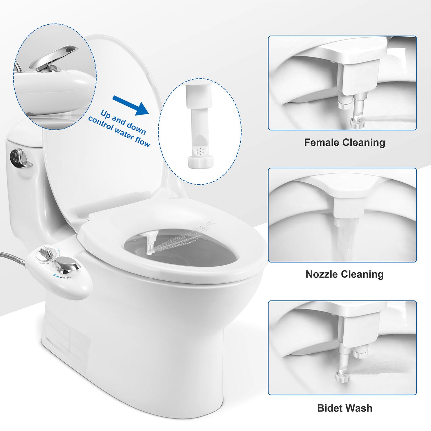Cold Water Spray Bidet Self-Cleaning Dual Nozzle Bidet/Feminine Wash