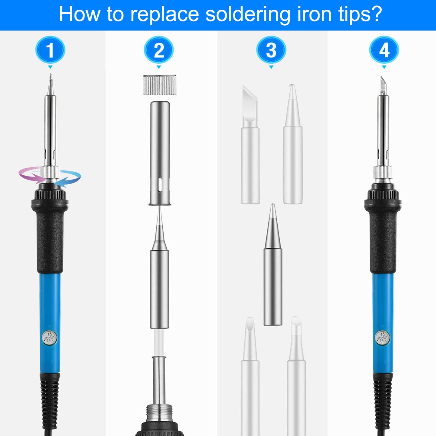 Soldering Iron 110V/60W Adjustable Temperature PCB Electric Welding Iron