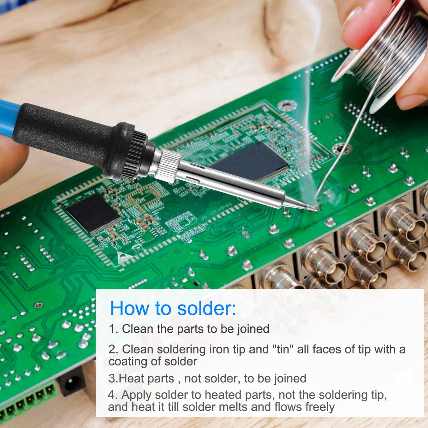 Soldering Iron 110V/60W Adjustable Temperature PCB Electric Welding Iron