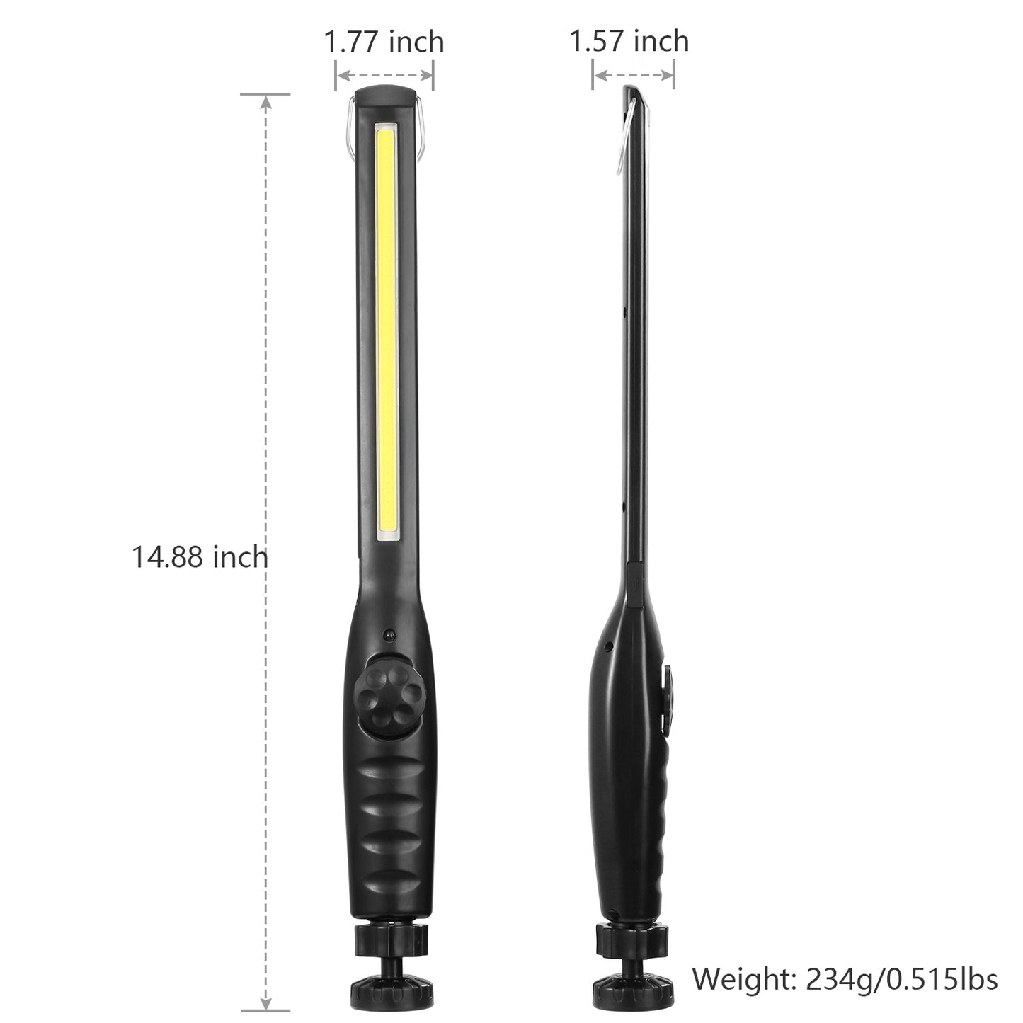 COB Work Light IPX4 Handheld Emergency LED Lamp Dimmable Magnetic Hook
