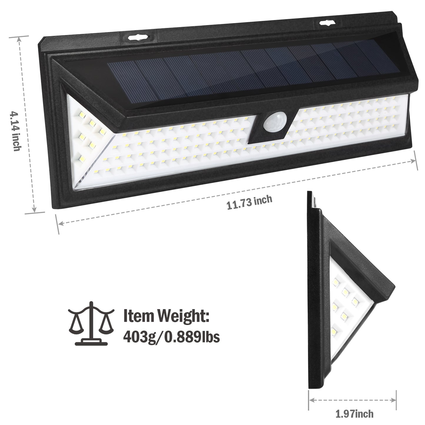 Solar Lights 118 LEDs Solar Wall Light Outdoor Motion Sensor Lamp