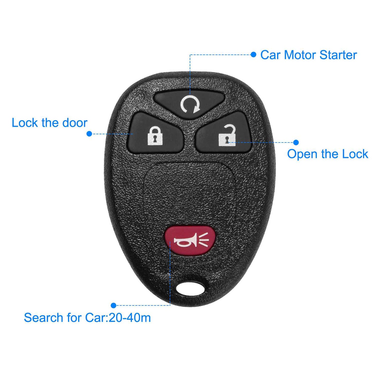 2 Keyless Entry Car Key Remote Key Fob Case Button Pad Replacement for OUC60270