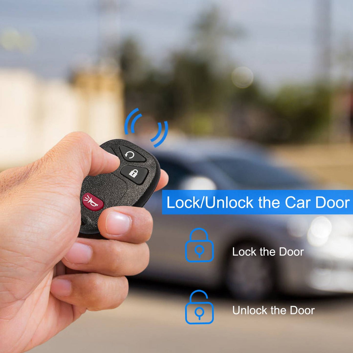 2 Keyless Entry Car Key Remote Key Fob Case Button Pad Replacement for OUC60270