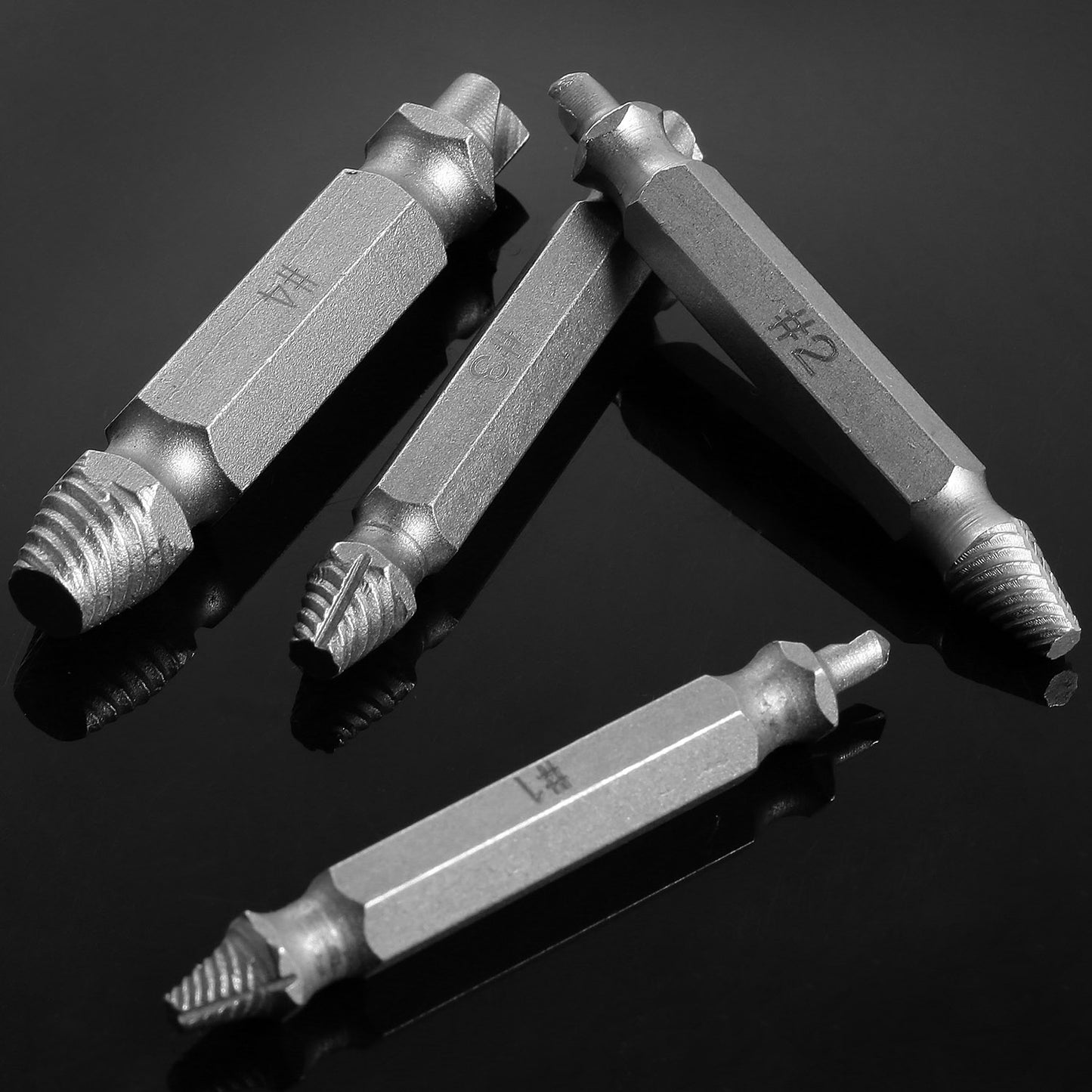 4Pcs Damaged Screw Extractor Kit Stripped Screw Extractor Set