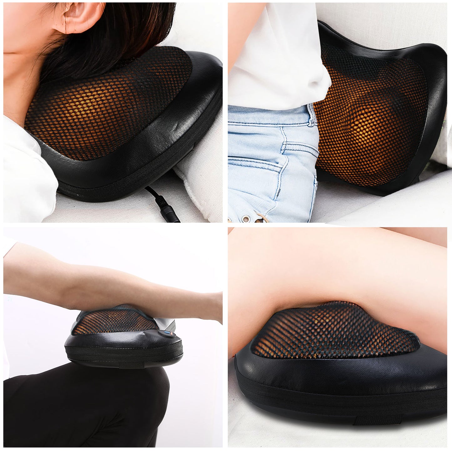 Back Neck Massage Pillow Kneading Massager In-Car Thermotherapy Massage Pillow
