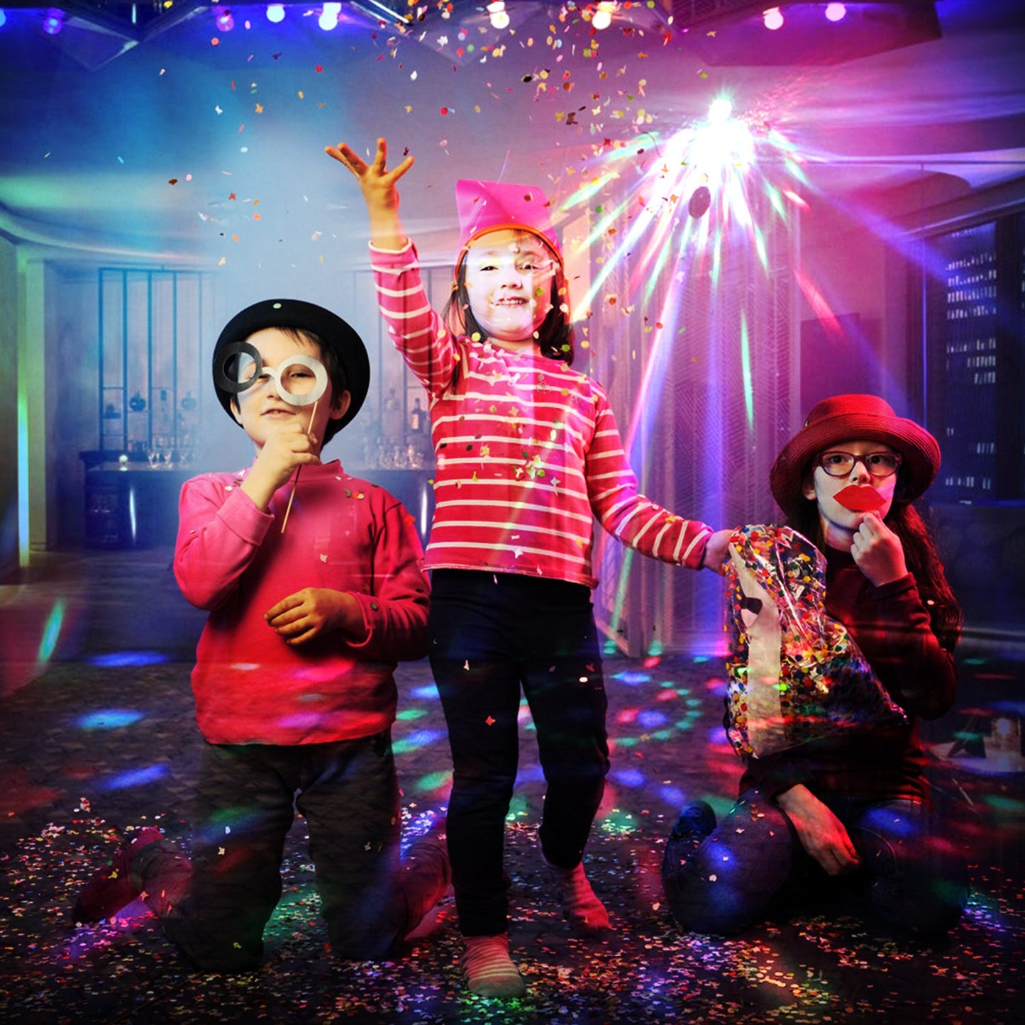Sound Activated Party Lights DJ Lights Disco Ball Strobe Light Stage Lights