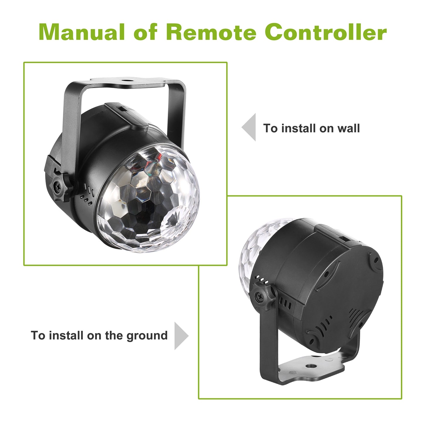 Sound Activated Party Lights DJ Lights Disco Ball Strobe Light Stage Lights