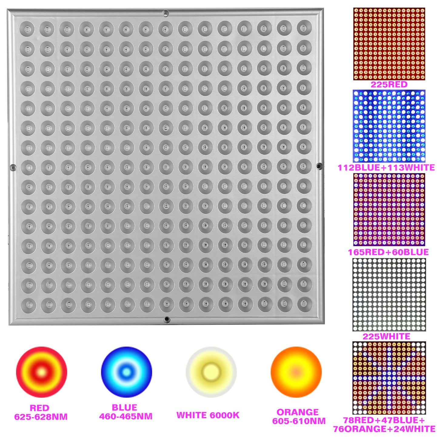 45W LED Grow Light Panel 225 LEDs Plant Grow Lamp Light [Blue Red Type]]