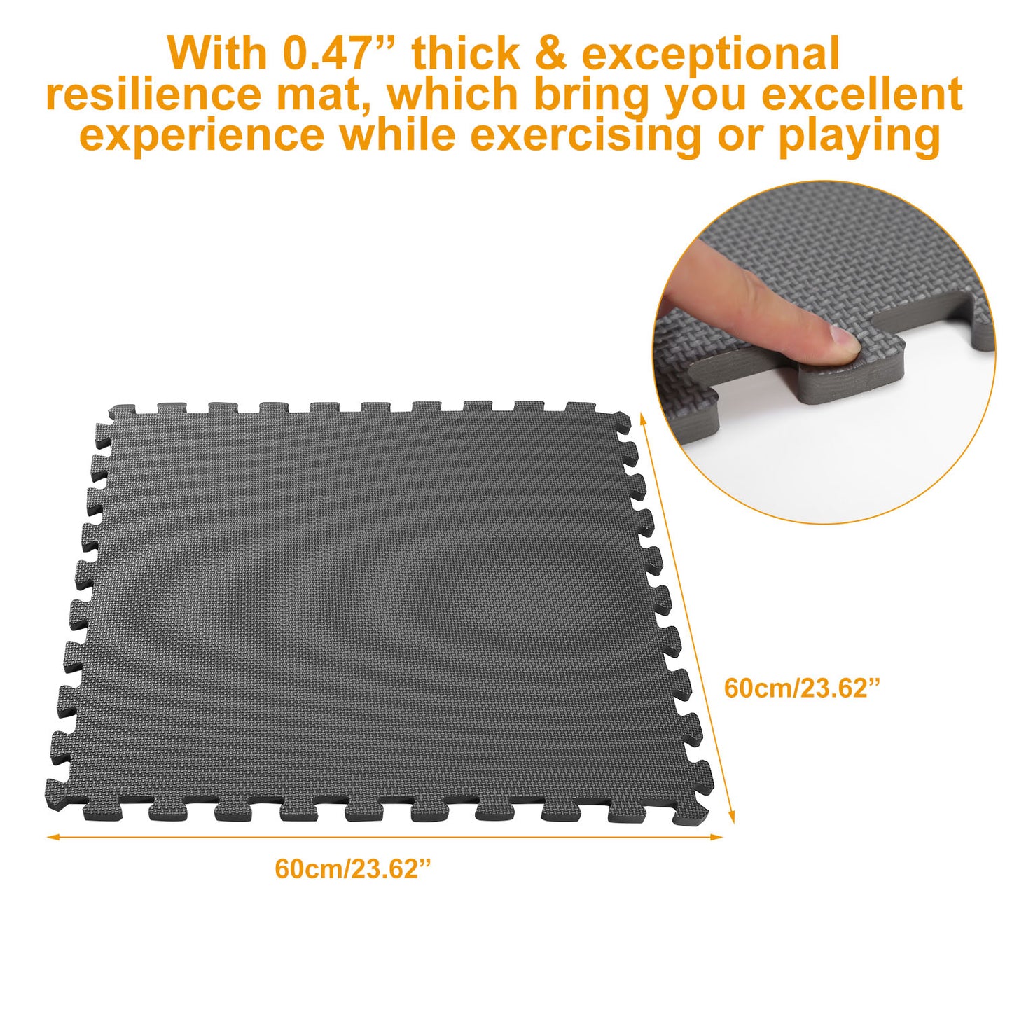 Puzzle Exercise Mat Foam Gym EVA Mat Interlocking Tiles Protective Flooring
