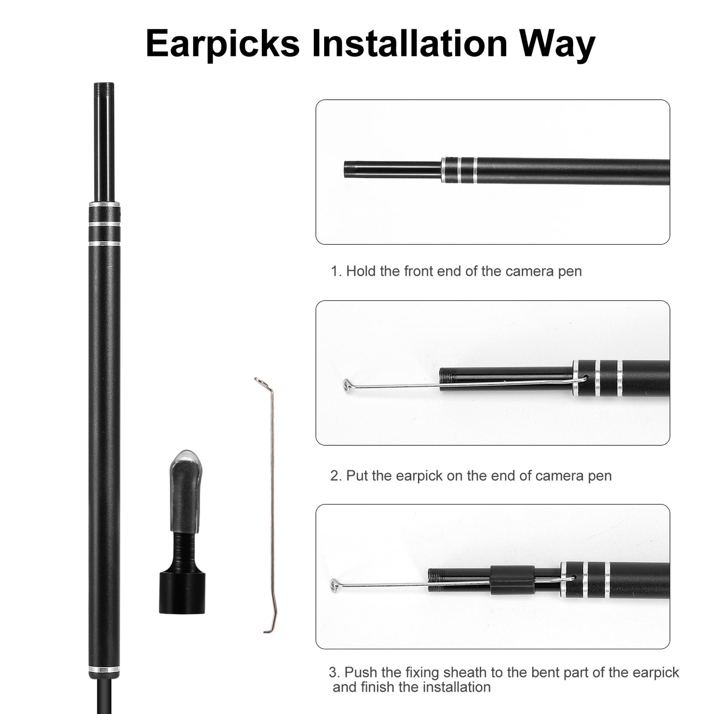 Ear Endoscope Otoscope Visual Earpick Ear Cleaning Camera Ear Wax